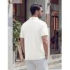 image:imageTACVASEN Mens Polo Shirts Short Sleeve 3 Buttons Casual Polo Cotton Pique TShirts Moisture Wicking Golf ShirtsWhite