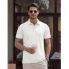 image:imageTACVASEN Mens Polo Shirts Short Sleeve 3 Buttons Casual Polo Cotton Pique TShirts Moisture Wicking Golf ShirtsWhite