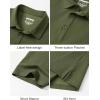 image:imageTACVASEN Mens Polo Shirts Short Sleeve 3 Buttons Cotton Pique Casual Classic Fit TShirt Performance Golf ShirtsArmygreen