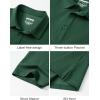 image:imageTACVASEN Mens Polo Shirts Short Sleeve 3 Buttons Cotton Pique Casual Classic Fit TShirt Performance Golf ShirtsDarkgreen