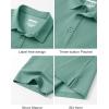 image:imageTACVASEN Mens Polo Shirts Short Sleeve 3 Buttons Cotton Pique Casual Classic Fit TShirt Performance Golf ShirtsGraygreen