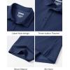 image:imageTACVASEN Mens Polo Shirts Short Sleeve 3 Buttons Cotton Pique Casual Classic Fit TShirt Performance Golf ShirtsNavy