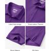 image:imageTACVASEN Mens Polo Shirts Short Sleeve 3 Buttons Cotton Pique Casual Classic Fit TShirt Performance Golf ShirtsPurple