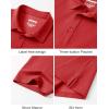 image:imageTACVASEN Mens Polo Shirts Short Sleeve 3 Buttons Cotton Pique Casual Classic Fit TShirt Performance Golf ShirtsRed
