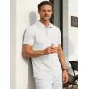 image:imageTACVASEN Mens Polo Shirts Short Sleeve 3 Buttons Cotton Pique Casual Classic Fit TShirt Performance Golf ShirtsWhite