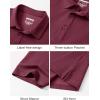 image:imageTACVASEN Mens Polo Shirts Short Sleeve 3 Buttons Cotton Pique Casual Classic Fit TShirt Performance Golf ShirtsWinered