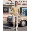 image:imageTACVASEN Mens Polo Shirts Short Sleeve Cotton Pique TShirt 3 Buttons Golf Shirts Classic Fit Casual TShirtApricot