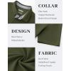 image:imageTACVASEN Mens Polo Shirts Short Sleeve Cotton Pique TShirt 3 Buttons Golf Shirts Classic Fit Casual TShirtArmy Green