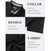 image:imageTACVASEN Mens Polo Shirts Short Sleeve Cotton Pique TShirt 3 Buttons Golf Shirts Classic Fit Casual TShirtBlack