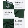 image:imageTACVASEN Mens Polo Shirts Short Sleeve Cotton Pique TShirt 3 Buttons Golf Shirts Classic Fit Casual TShirtDark Green