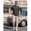 image:imageTACVASEN Mens Polo Shirts Short Sleeve Cotton Pique TShirt 3 Buttons Golf Shirts Classic Fit Casual TShirtDark Grey