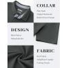 image:imageTACVASEN Mens Polo Shirts Short Sleeve Cotton Pique TShirt 3 Buttons Golf Shirts Classic Fit Casual TShirtDark Grey