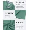 image:imageTACVASEN Mens Polo Shirts Short Sleeve Cotton Pique TShirt 3 Buttons Golf Shirts Classic Fit Casual TShirtGray Green