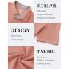 image:imageTACVASEN Mens Polo Shirts Short Sleeve Cotton Pique TShirt 3 Buttons Golf Shirts Classic Fit Casual TShirtGray Pink