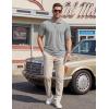 image:imageTACVASEN Mens Polo Shirts Short Sleeve Cotton Pique TShirt 3 Buttons Golf Shirts Classic Fit Casual TShirtLight Grey