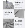 image:imageTACVASEN Mens Polo Shirts Short Sleeve Cotton Pique TShirt 3 Buttons Golf Shirts Classic Fit Casual TShirtLight Grey