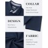 image:imageTACVASEN Mens Polo Shirts Short Sleeve Cotton Pique TShirt 3 Buttons Golf Shirts Classic Fit Casual TShirtNavy