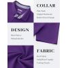 image:imageTACVASEN Mens Polo Shirts Short Sleeve Cotton Pique TShirt 3 Buttons Golf Shirts Classic Fit Casual TShirtPurple