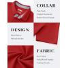 image:imageTACVASEN Mens Polo Shirts Short Sleeve Cotton Pique TShirt 3 Buttons Golf Shirts Classic Fit Casual TShirtRed