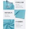 image:imageTACVASEN Mens Polo Shirts Short Sleeve Cotton Pique TShirt 3 Buttons Golf Shirts Classic Fit Casual TShirtSky Blue