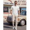 image:imageTACVASEN Mens Polo Shirts Short Sleeve Cotton Pique TShirt 3 Buttons Golf Shirts Classic Fit Casual TShirtWhite