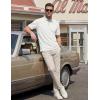 image:imageTACVASEN Mens Polo Shirts Short Sleeve Cotton Pique TShirt 3 Buttons Golf Shirts Classic Fit Casual TShirtWhite
