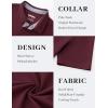 image:imageTACVASEN Mens Polo Shirts Short Sleeve Cotton Pique TShirt 3 Buttons Golf Shirts Classic Fit Casual TShirtWine