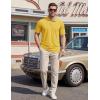 image:imageTACVASEN Mens Polo Shirts Short Sleeve Cotton Pique TShirt 3 Buttons Golf Shirts Classic Fit Casual TShirtYellow