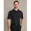 image:imageTACVASEN Mens Polo Shirts with Pocket Golf Polos Dry Fit Performance Short Sleeve Collared Shirt Casual Athletic Work01black