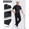 image:imageTACVASEN Mens Polo Shirts with Pocket Golf Polos Dry Fit Performance Short Sleeve Collared Shirt Casual Athletic Work01black