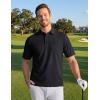 image:imageTACVASEN Mens Polo Shirts with Pocket Golf Polos Dry Fit Performance Short Sleeve Collared Shirt Casual Athletic Work01black