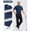 image:imageTACVASEN Mens Polo Shirts with Pocket Golf Polos Dry Fit Performance Short Sleeve Collared Shirt Casual Athletic Work02navy