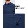 image:imageTACVASEN Mens Polo Shirts with Pocket Golf Polos Dry Fit Performance Short Sleeve Collared Shirt Casual Athletic Work02navy