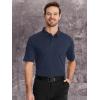 image:imageTACVASEN Mens Polo Shirts with Pocket Golf Polos Dry Fit Performance Short Sleeve Collared Shirt Casual Athletic Work02navy