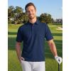 image:imageTACVASEN Mens Polo Shirts with Pocket Golf Polos Dry Fit Performance Short Sleeve Collared Shirt Casual Athletic Work02navy