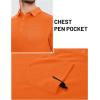 image:imageTACVASEN Mens Polo Shirts with Pocket Golf Polos Dry Fit Performance Short Sleeve Collared Shirt Casual Athletic Work03orange
