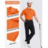 image:imageTACVASEN Mens Polo Shirts with Pocket Golf Polos Dry Fit Performance Short Sleeve Collared Shirt Casual Athletic Work03orange