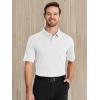 image:imageTACVASEN Mens Polo Shirts with Pocket Golf Polos Dry Fit Performance Short Sleeve Collared Shirt Casual Athletic Work04white