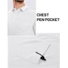 image:imageTACVASEN Mens Polo Shirts with Pocket Golf Polos Dry Fit Performance Short Sleeve Collared Shirt Casual Athletic Work04white