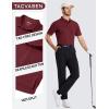 image:imageTACVASEN Mens Polo Shirts with Pocket Golf Polos Dry Fit Performance Short Sleeve Collared Shirt Casual Athletic Work05burgundy