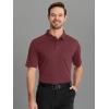 image:imageTACVASEN Mens Polo Shirts with Pocket Golf Polos Dry Fit Performance Short Sleeve Collared Shirt Casual Athletic Work05burgundy