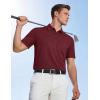 image:imageTACVASEN Mens Polo Shirts with Pocket Golf Polos Dry Fit Performance Short Sleeve Collared Shirt Casual Athletic Work05burgundy