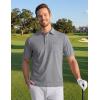 image:imageTACVASEN Mens Polo Shirts with Pocket Golf Polos Dry Fit Performance Short Sleeve Collared Shirt Casual Athletic Work06light Gray