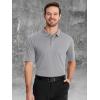 image:imageTACVASEN Mens Polo Shirts with Pocket Golf Polos Dry Fit Performance Short Sleeve Collared Shirt Casual Athletic Work06light Gray