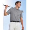 image:imageTACVASEN Mens Polo Shirts with Pocket Golf Polos Dry Fit Performance Short Sleeve Collared Shirt Casual Athletic Work06light Gray