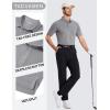 image:imageTACVASEN Mens Polo Shirts with Pocket Golf Polos Dry Fit Performance Short Sleeve Collared Shirt Casual Athletic Work06light Gray