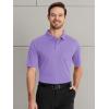 image:imageTACVASEN Mens Polo Shirts with Pocket Golf Polos Dry Fit Performance Short Sleeve Collared Shirt Casual Athletic Work07light Purple