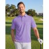 image:imageTACVASEN Mens Polo Shirts with Pocket Golf Polos Dry Fit Performance Short Sleeve Collared Shirt Casual Athletic Work07light Purple