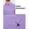 image:imageTACVASEN Mens Polo Shirts with Pocket Golf Polos Dry Fit Performance Short Sleeve Collared Shirt Casual Athletic Work07light Purple