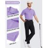 image:imageTACVASEN Mens Polo Shirts with Pocket Golf Polos Dry Fit Performance Short Sleeve Collared Shirt Casual Athletic Work07light Purple